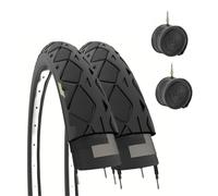 2 Tires 26 X 1.50 (40-559) + Inner Tubes Slick Mountain Trekking Bike