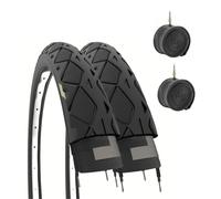 2 Tires 26X1.50 + Inner Tubes 40-559 Black For MTB Hybrid Bicycle