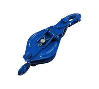 2 Ton 150MM Double Sheave Snatch Block with Swivel Hook Blue Painted - 16MM Wire Rope Safety Lifting