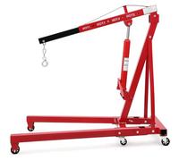 2 Ton Foldable Engine Hoist, Heavy Duty Hydraulic Crane, Mobile Hydraulic Lift, 6 Wheels,4 Telescoping Boom Positions,Garage & Shop Use,with Lever