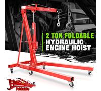 2 Ton Folding Hydraulic Engine Hoist Crane on Wheel