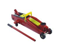 2 Ton Hydraulic Floor Trolley Jack, Heavy Duty 2 Tonne Lifting Tools for Car Van Garage Red