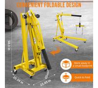 SwitZer Quality Folding Engine Crane 1 Tonne Hoist Lift