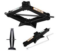 2 Ton Rustproof Car Lifting Scissor Jack with Crank Handle, Lifting Height 85-385MM, Universal Heavy Duty Steel Lifting Jack Lift Wind Up Tools, for Cars and SUV Universal Cars Emergency Kit, Black