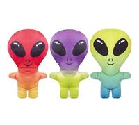 2 Tone Colored Alien Plush Toys - 14cm (Pack Of 3) - Assorted Designs For Kids & Collectors