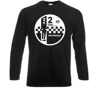 2 Tone Records The Specials Long Sleeve T-Shirt Ska 2 Tone Records Music Tee Mens Funny Gift Gym Joke Gift Christmas for Men Present Thermal Lounge Sweatshirt (BLACK -Small)