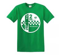2 Tone Records The Specials Retro Music Men's T-Shirt Northern Soul Reggaes Top(Irish Green,M)