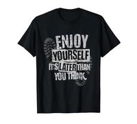 2 Tone Ska Enjoy Yourself It's Later Than You Think T-Shirt, Men, Black, Large