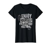 2 Tone Ska Enjoy Yourself It's Later Than You Think T-Shirt, Women, Black, Small