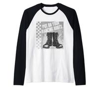 2 Tone Ska Music Put on Your Dancing Boots Skankin Raglan Baseball Tee