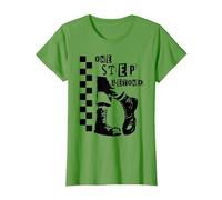 2 Tone Ska One Step Beyond Music Checkerboard T-Shirt, Women, Grass Green, Large