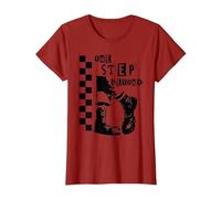 2 Tone Ska One Step Beyond T-Shirt, Women, Cranberry Red, Medium