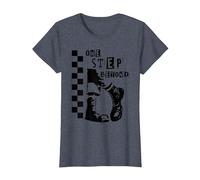 2 Tone Ska One Step Beyond T-Shirt, Women, Heather Blue, Large