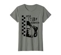 2 Tone Ska One Step Beyond T-Shirt, Women, Olive Heather, Large