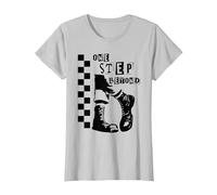 2 Tone Ska One Step Beyond T-Shirt, Women, Silver Grey, Medium