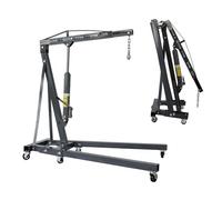 2 Tonne Hydraulic Engine Crane Hoist Lift Jack for Garage Workshop | Folding Hydraulic Engine Crane Hoist, 2000KG Lift Jack for Garage and Car Workshop, Portable Frame with Caster Wheels