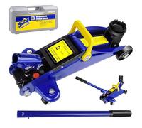 2 Tonne Hydraulic Trolley Floor Jack for Cars And Other Vehicles Repairing, Heavy Duty High Lift Trolley Jack Lifting Range 135mm to 320mm, Low Profile Steel Jacks Providing Stable Support, Blue