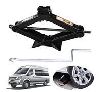 2 Tonne Vehicle Scissor Jack with Crank Handle for Ford Mondeo/Fiesta/Focus, Lifting Range: 105mm to 385mm, Rustproof Tyre Repair Tools Kit Roadside Emergency Lift Jacks for Car Van, 5-Year Guarantee