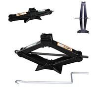 2 Tonne Vehicle Scissor Jack with Handle Heavy Duty 4.2-15 Inch Lifting Jack Hand Screw Compact Manual Lift Car Tyre Repair Changing Tool Steel Black