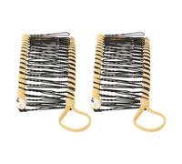2 Toothed Banana Hair Clips Fashionable Stretchy Vintage Comb Tool for Women Thick Wavy Curly Hair for Most Occasion to Wear At Work Style Change to Different Ways (Yellow)