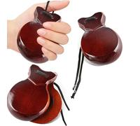 2 Traditional Spanish Castanets Dance Castanets Spanish Flamenco Castanets with Hand String Clapper Orff Musical Instrument Christmas Gift