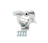 2'' Trailer Hitch Ball, 50mm Ball Head, Bolt Drawbar Straight Towing Car Tow Bar Receiver, Tow Weight Capacity of 8000KG, Chrome Stainless Steel, M12 Bolts Size, Class 2