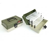 2 Tray Cantilever Fishing Tackle Box: Tough Impact Resistant ABS Storage with 6 Adjustable Dividers for Sea and Coarse Fishing