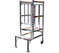 2 Tread Mobile Hop Up Smart Pod 2.2m Enclosed Guardrail Podium Platform Steps