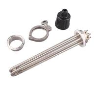 2"Tri Clamp Heating Element for Home Brewing SUS304 OD64mm 220V/380V 3KW (Color : with clamp Set, Size : 220V 380V_3KW)