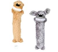 2 Trixie Longies plush polyester with Squeak sound Puppy Dog Plush Toy 35872