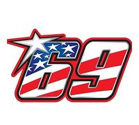 (2) Two pieces NICKY HAYDEN MOTO GP 4" KENTUCKY KID 69 R.I.P STICKER DECAL