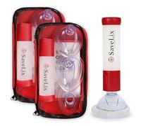 (2) Two SaveLix Anti-Choking Devices - Portable Airway Suction Device & First Aid Kit for Adults & Children - Lightweight & Compact Emergency Solution for Home, Car & Travel - FSA & HSA-Eligible