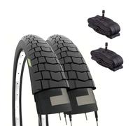 2 TYRES 20 X 1.95 (50-406) + INNER TUBES SCHRADER BICYCLE BMX FREE STYLE