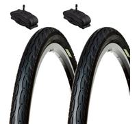 2 Tyres 26 x 1.95 + Rooms America Road Tyres 50-559 Slick x Road Hybrid Bike MTB Mountain Adult