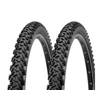 2 Tyres 26 x 2.10 (56 - 559) Black Rubber Mountain Bike Adult Bicycle MTB