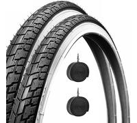 2 tyres white 26 x 1.75 (44-559) + 2 air chambers for road bikes