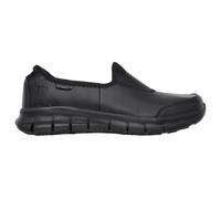 (2 UK, Black) Skechers Occupational Womens/Ladies Sure Track Slip On Work Shoes