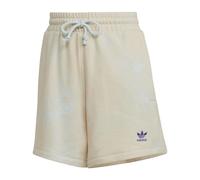 (2 UK, Blue/Yellow) Adidas Womens/Ladies Fleece Logo Sweat Shorts