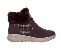 (2 UK, Burgundy) Skechers Womens/Ladies Go Joy Tartan Suede Trainers