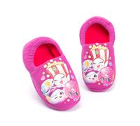 Shopkins Girls Pink Slip On Loafer Slippers - 2 UK Child