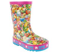 (2 UK Junior, Multicoloured) Shopkins Girls Repeat Print Wellington Boots