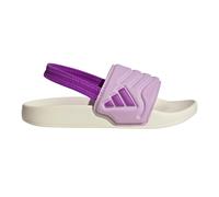 (2 UK, Off White/Purple) Adidas Childrens/Kids Adilette Estrap 2.0 Elastic Strap Sports Sandals