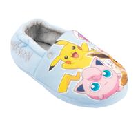 (2 UK, Pastel Blue/Yellow/Pink) Pokemon Girls Slippers