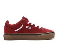 (2 UK, Red/Gum) Vans Kids Boys Seldan Low Rise Retro Lace Up Trainers Sneakers Shoes