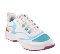 (2 UK, White/Green/Black) Skechers Womens/Ladies Hot Melt Trainers