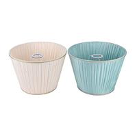 2 unidades E27 moderna y sencilla cubierta para lámpara de escritorio, pantalla de Tela, Buena transmisión de luz, no deslumbra para sala de Estar, dormitorio, albaricoque, Azul