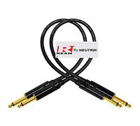 2 Units - 12 Inch -Pedal, Effects, Patch, Guitar instrument cable CUSTOM MADE By WORLDS BEST CABLES - made using Mogami 2319 wire and Neutrik-Rean NYS224BG Gold ¼ inch (6.35mm) TS Plugs