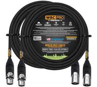 2 Units - 20 Foot - WBC-PRO-Quad Ultra-Silent Ultra-Flexible Balanced Star-Quad Cable with Amphenol Male & Female XLR Plugs & Black Tweed Jacket