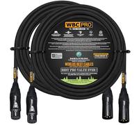 2 Units - 50 Foot - WBC-PRO-QUAD Ultra-Silent Ultra-Flexible Balanced Star-Quad Cable with Neutrik Male & Female XLR Plugs & Black Tweed Jacket