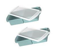 2 Units Huge Ice Storage Holders with Attachable Covers Perfect for Cold Coffee and Seasonal Drinks Kitchen Freezer Planner Tray